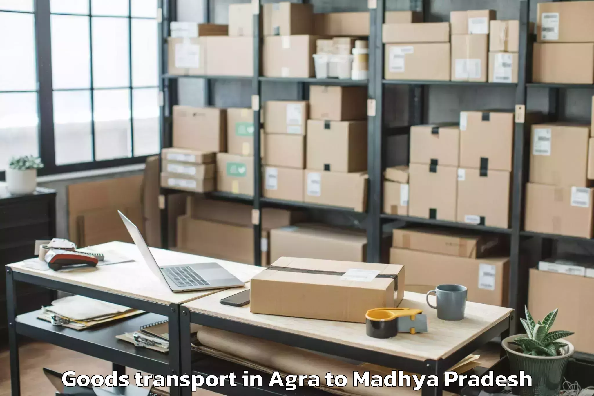 Easy Agra to Peoples University Bhopal Goods Transport Booking